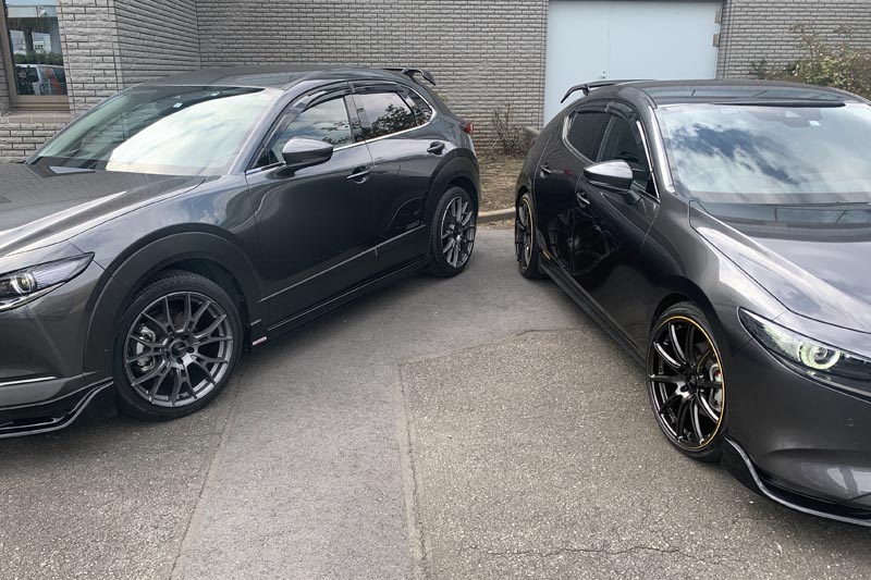 デモカーに新作RAYSホイール装着。 | AutoExe マツダ車チューニング