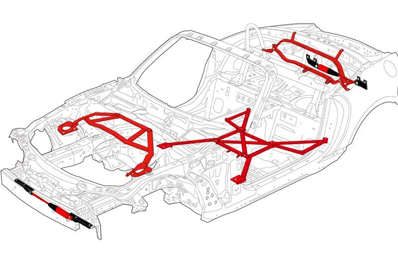 上等 AUTOEXE MEMBER BRACE SET マツダ マツダ6 4WD GJ2AP GJ2AW用 MKF4710 オートエクゼ  メンバーブレースセット