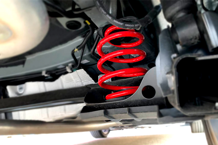 Coilover low down spring installed