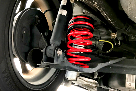 Coilover low down spring installed