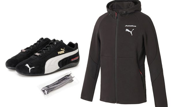 AutoExe Store 専売商品　PUMA ドライビングシューズ（スピードキャット） × AutoExeカスタム、PUMA フルジップ フーディー × AutoExeカスタム